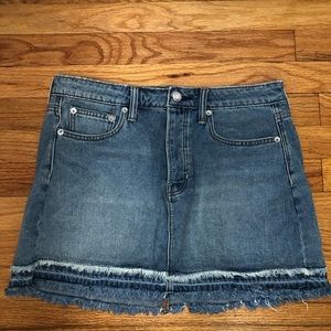 American Eagle high rise festival mini skirt two tone‎ frayed hem NWT size 8